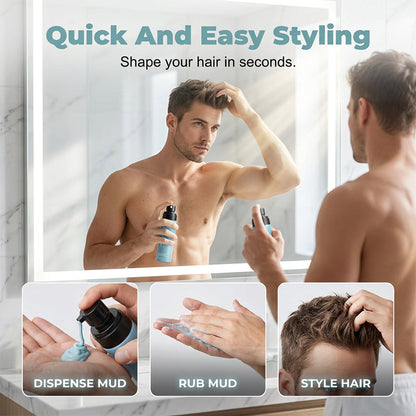 Spray coiffant mat à séchage rapide pour homme