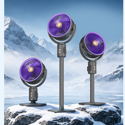 🌀 50% DE RÉDUCTION 🔋 Ventilateur rétractable sans fil avec télécommande – Rechargeable & silencieux – Hauteur ajustable, 3 vitesses – parfait pour la maison, le bureau ou le camping ❄️