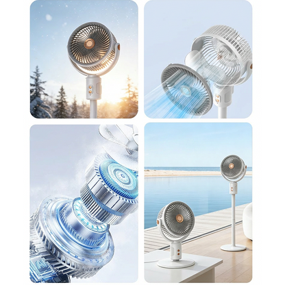 🌀 50% DE RÉDUCTION 🔋 Ventilateur rétractable sans fil avec télécommande – Rechargeable & silencieux – Hauteur ajustable, 3 vitesses – parfait pour la maison, le bureau ou le camping ❄️