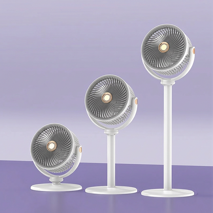 🌀 50% DE RÉDUCTION 🔋 Ventilateur rétractable sans fil avec télécommande – Rechargeable & silencieux – Hauteur ajustable, 3 vitesses – parfait pour la maison, le bureau ou le camping ❄️