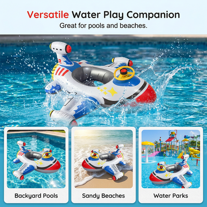Flotteur de piscine gonflable avion pour enfants