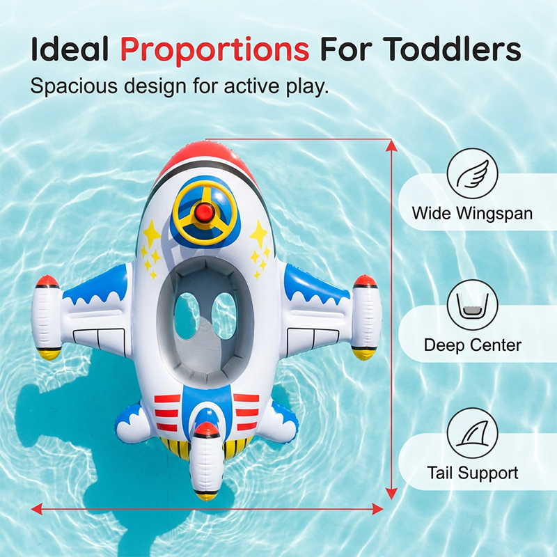 Flotteur de piscine gonflable avion pour enfants