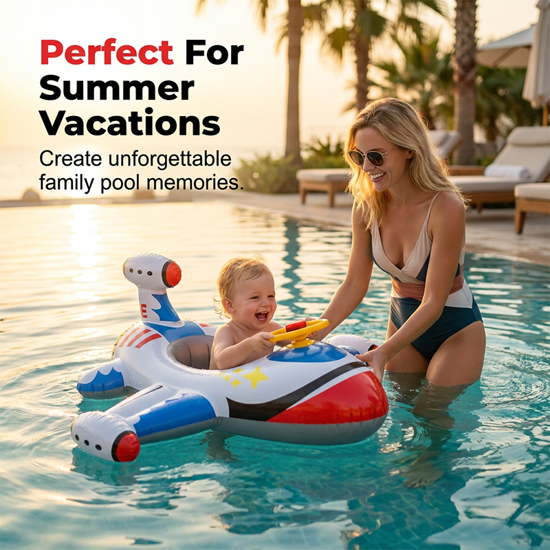 Flotteur de piscine gonflable avion pour enfants