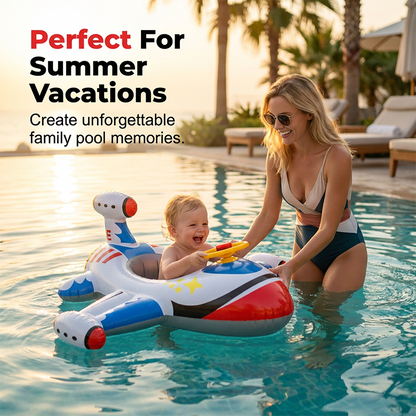 Flotteur de piscine gonflable avion pour enfants