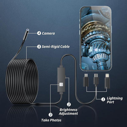 🔍 PROMO LIMITÉE 50% DE RÉDUCTION ! ✨ Caméra Endoscope HD TechView™ 1920P pour iPhone et Android – Étanche, Lumineuse, Polyvalente 🛠️