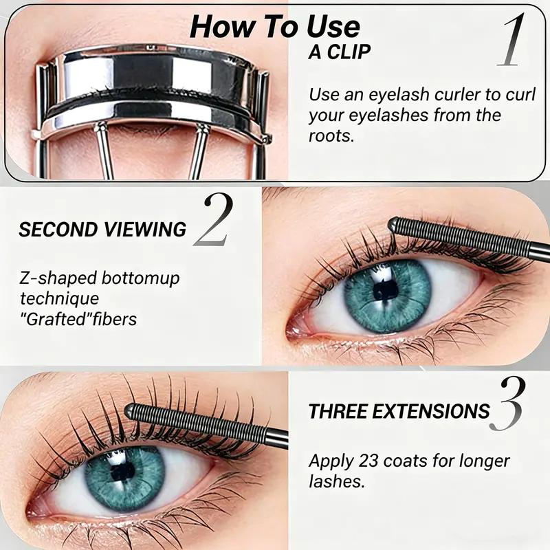 Mascara volumateur, allongeant et recourbant