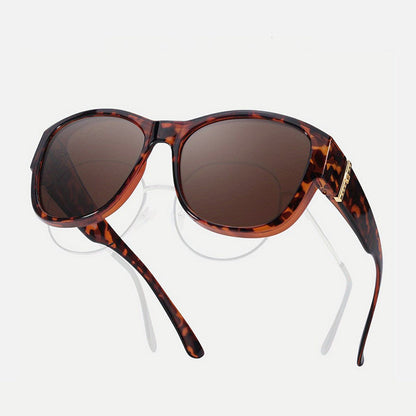 🏖️🔥 PROMO -50% ! Lunettes Soleil Polarisées Sur-Lunettes Femme – 9 Couches Anti-Reflets Eau Route Neige UV400, Grande Monture Glamour Hollywood, Matériaux Haute Qualité Charnières Renforcées · 4 Styles ✨