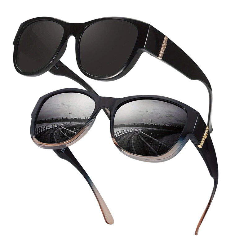 ☀️Grandes lunettes de soleil à porter par-dessus des lunettes de vue pour femmes