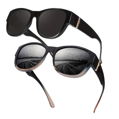 ☀️Grandes lunettes de soleil à porter par-dessus des lunettes de vue pour femmes