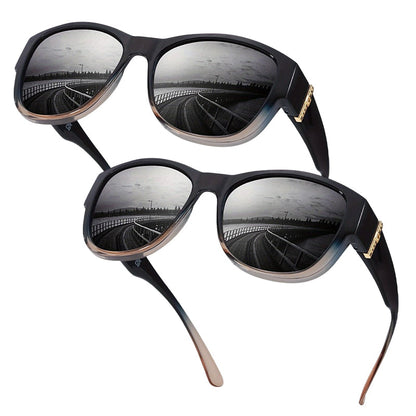 ☀️Grandes lunettes de soleil à porter par-dessus des lunettes de vue pour femmes
