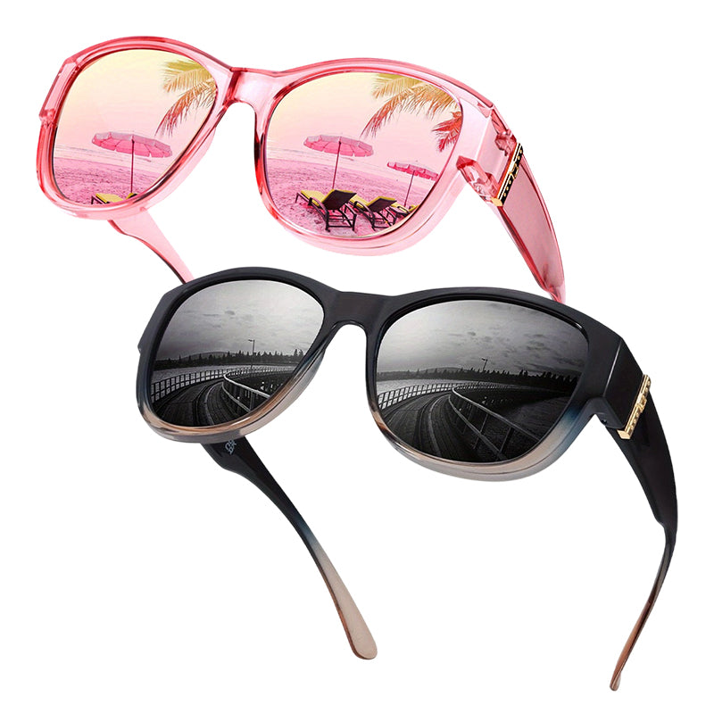 ☀️Grandes lunettes de soleil à porter par-dessus des lunettes de vue pour femmes