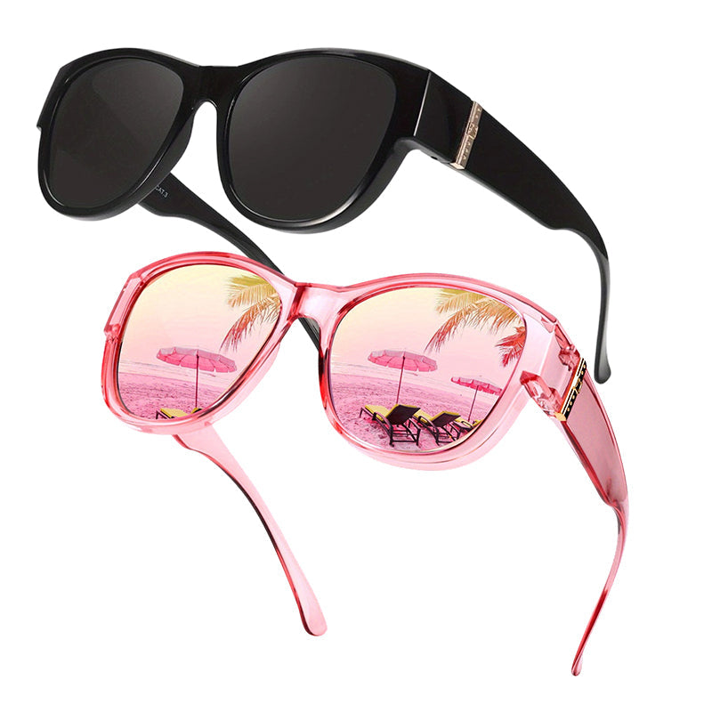 ☀️Grandes lunettes de soleil à porter par-dessus des lunettes de vue pour femmes