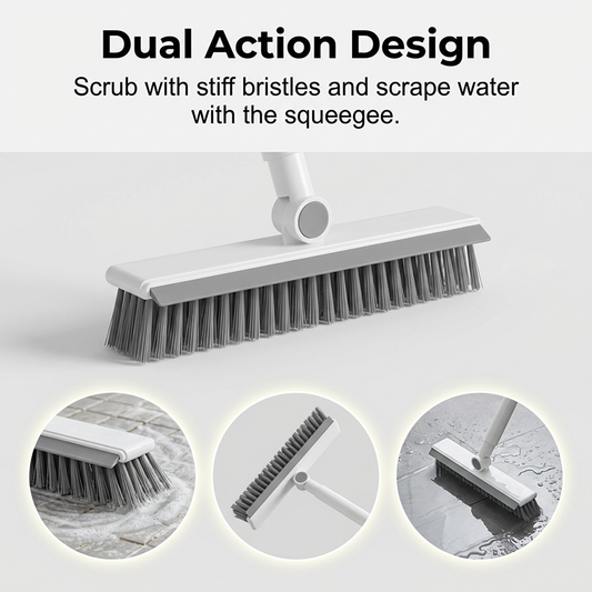 🎉Prix surprise ✨🧹 Brosse 2-en-1 pour joints et coins avec raclette
