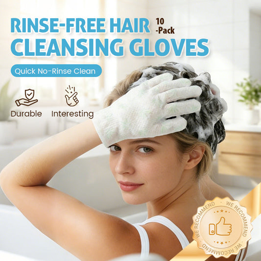 🧤 Gants lavants sans rinçage pour cheveux – Contrôle du sébum (lot de 10)