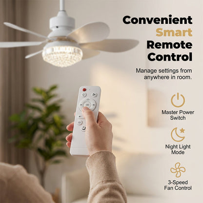 Ventilateur de plafond LED 2-en-1 avec refroidissement