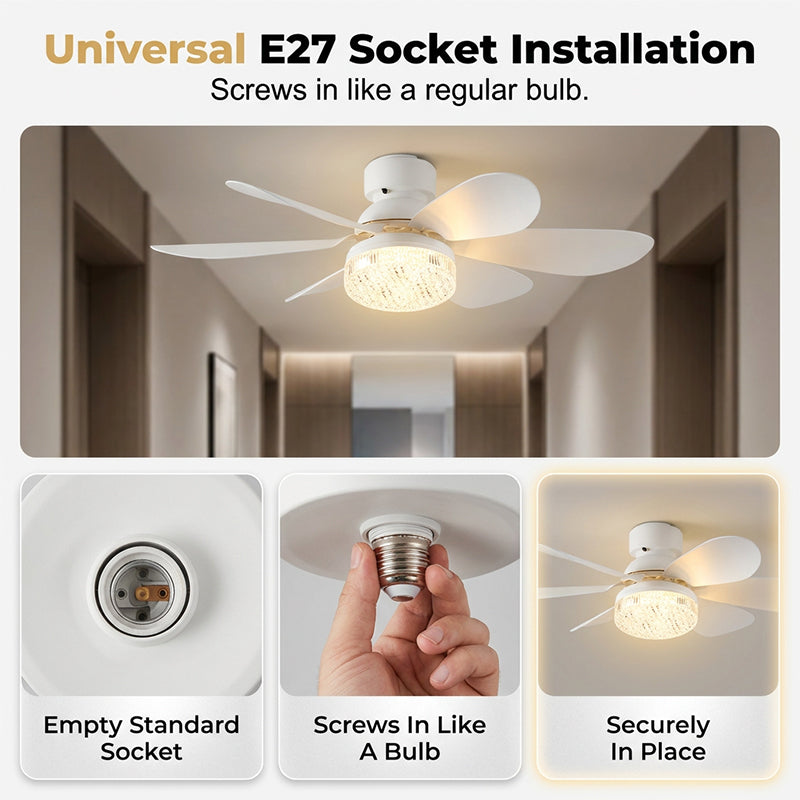 Ventilateur de plafond LED 2-en-1 avec refroidissement