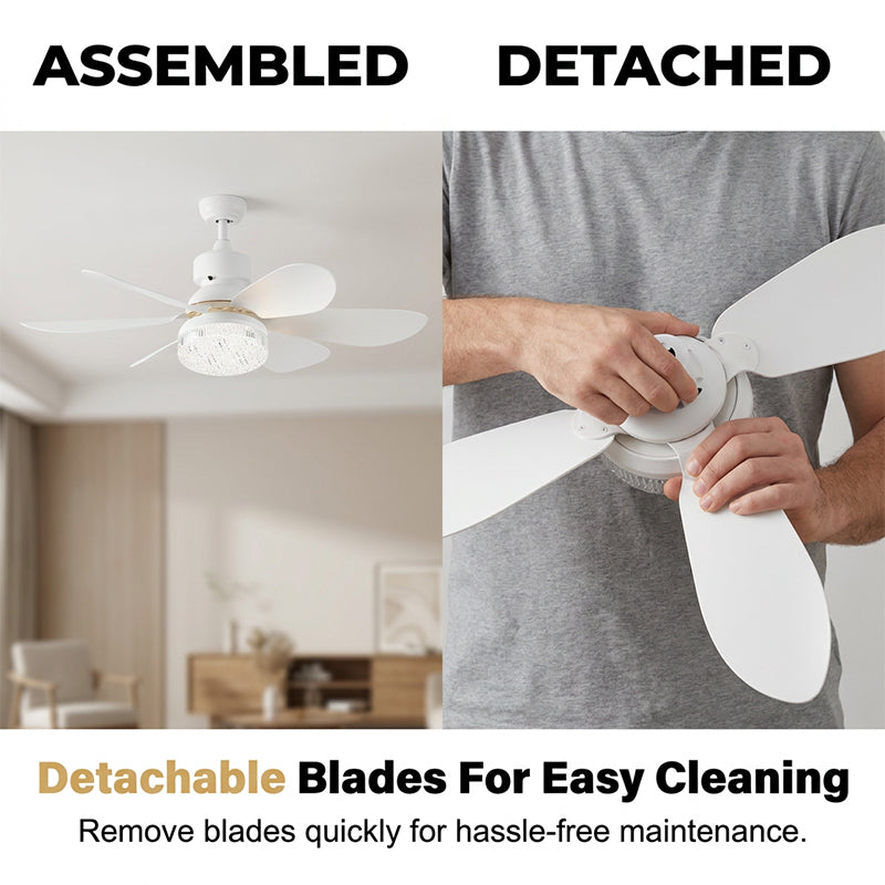 Ventilateur de plafond LED 2-en-1 avec refroidissement