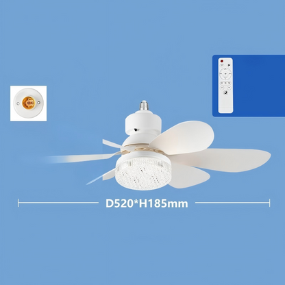 Ventilateur de plafond LED 2-en-1 avec refroidissement