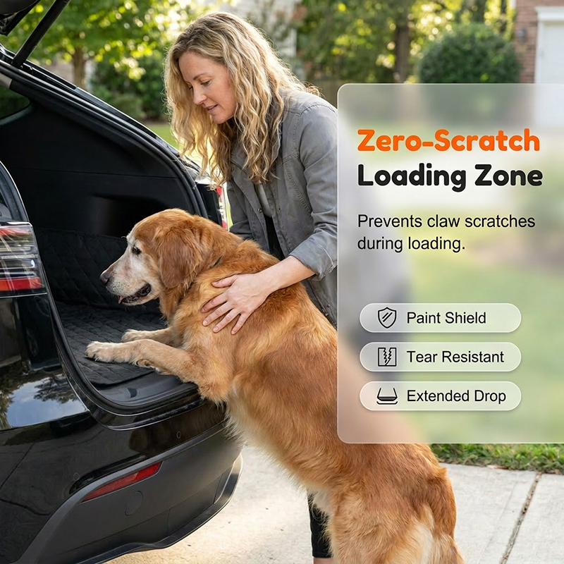 🚗50 % DE RÉDUCTION MAINTENANT !⏰ Tapis de coffre imperméable pour animaux de compagnie – Antidérapant et facile à nettoyer – Protège le coffre de la saleté, des taches et des poils – Idéal pour les chiens ou le matériel de plein air 🐕