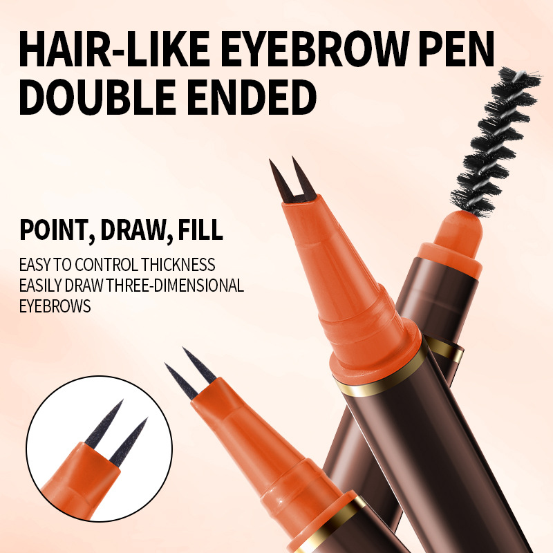 Crayon à sourcils liquide à double embout avec deux pointes