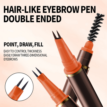 Crayon à sourcils liquide à double embout avec deux pointes