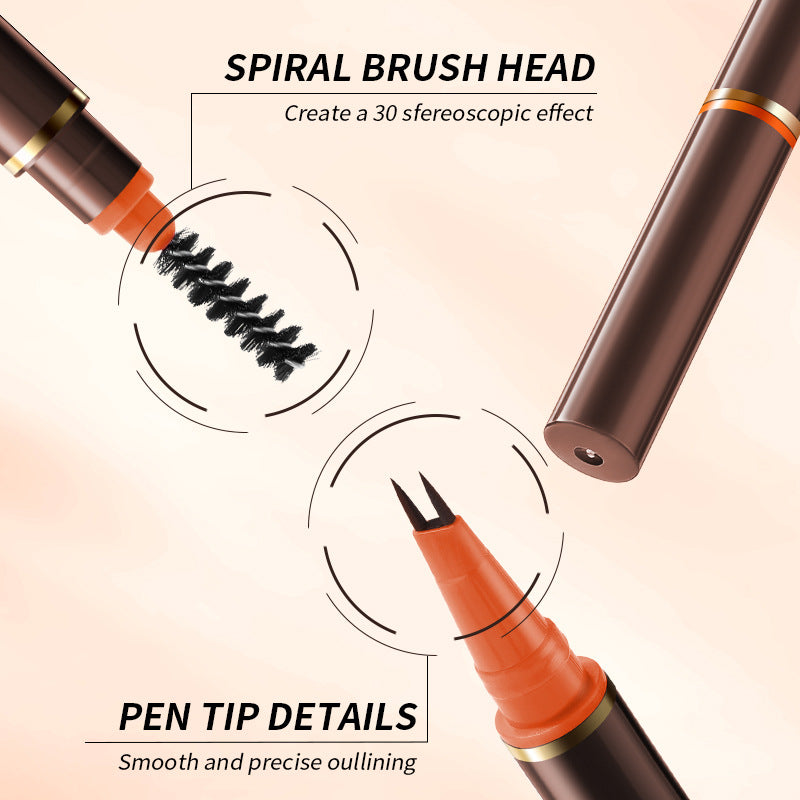 Crayon à sourcils liquide à double embout avec deux pointes