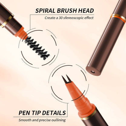 Crayon à sourcils liquide à double embout avec deux pointes