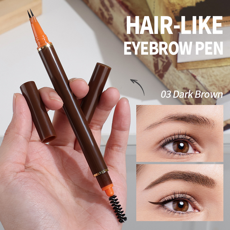 Crayon à sourcils liquide à double embout avec deux pointes