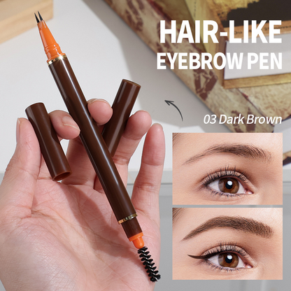 Crayon à sourcils liquide à double embout avec deux pointes