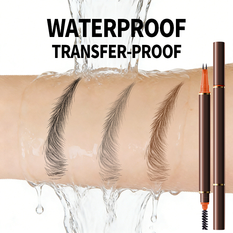 Crayon à sourcils liquide à double embout avec deux pointes