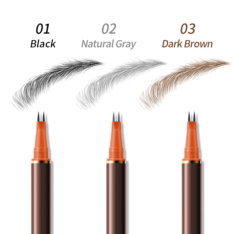 Crayon à sourcils liquide à double embout avec deux pointes