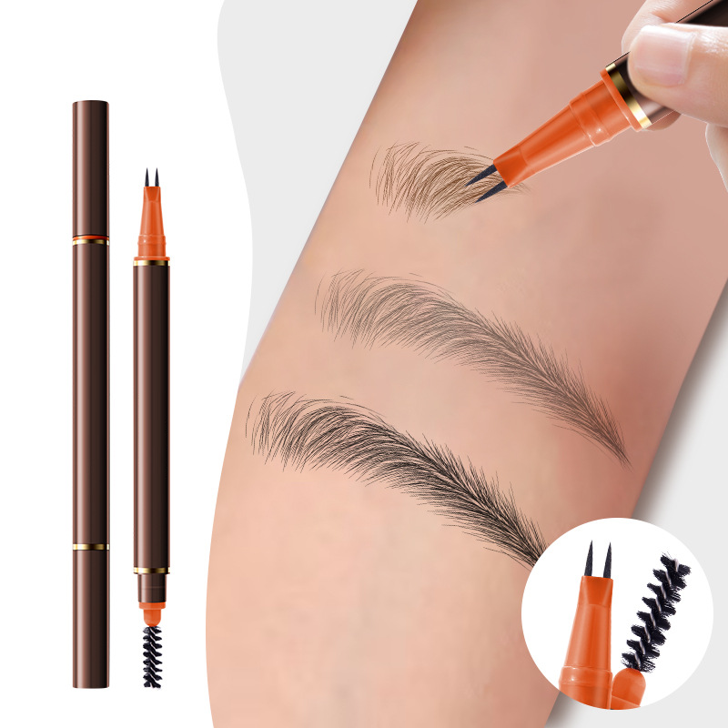 Crayon à sourcils liquide à double embout avec deux pointes