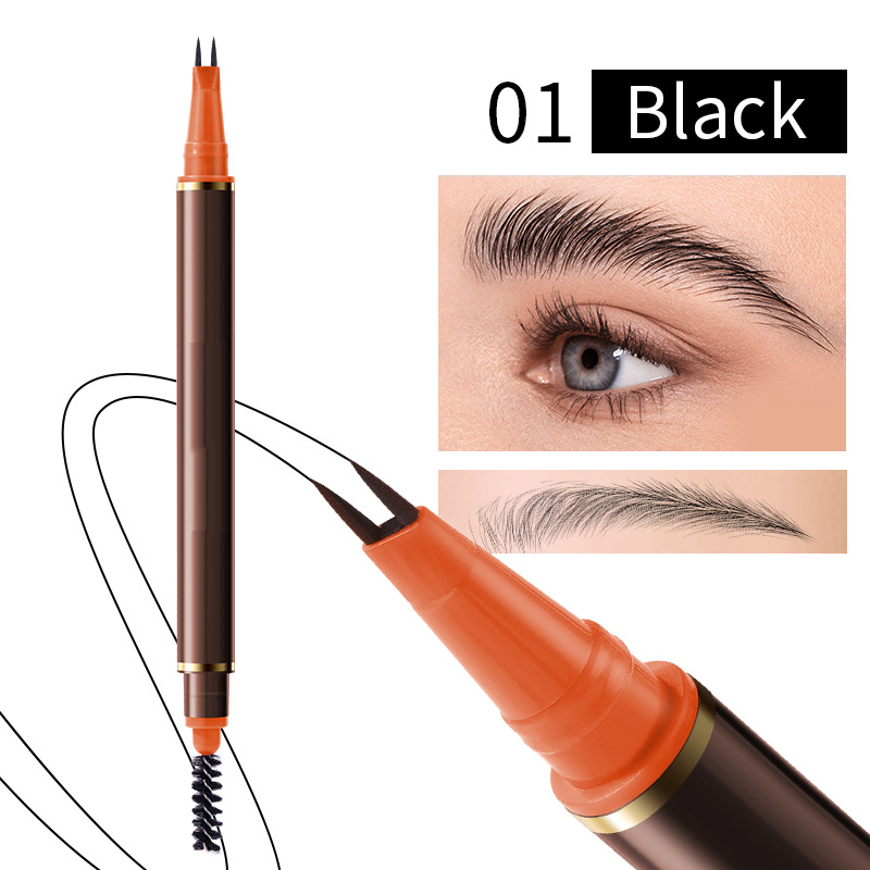 Crayon à sourcils liquide à double embout avec deux pointes