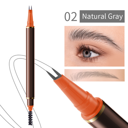 Crayon à sourcils liquide à double embout avec deux pointes