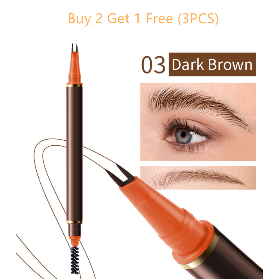 Crayon à sourcils liquide à double embout avec deux pointes