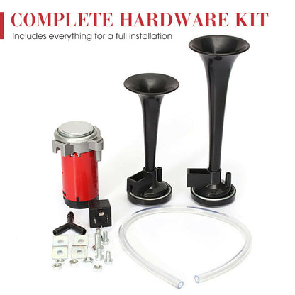 📢📢50 % DE RÉDUCTION !! ⏰Kit de klaxon pneumatique universel à double trompette