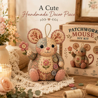 🐭✨ Trousse à couture vintage faite main en forme de souris – Design compact et unique