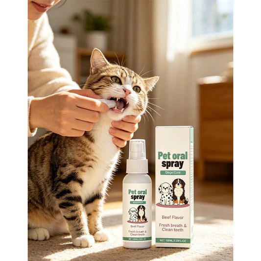 📢📢 Dernier jour – Prix spécial à 5,99 £ ! ‼️⏰🐶 Spray buccal doux pour animaux 🦷 | Haleine fraîche & anti-plaque 🐱