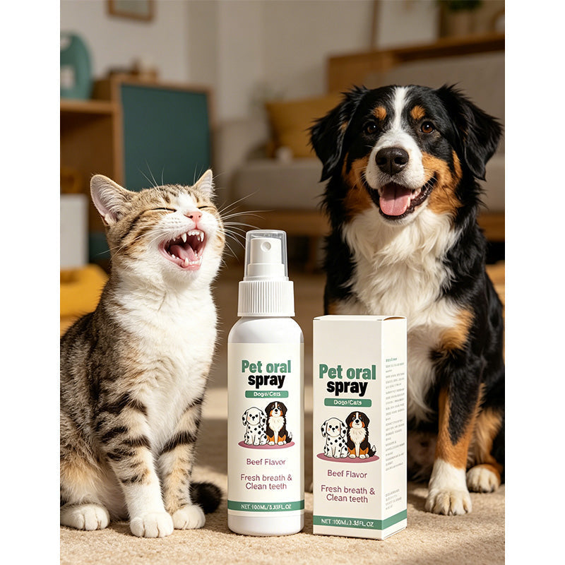 📢📢 Dernier jour – Prix spécial à 5,99 £ ! ‼️⏰🐶 Spray buccal doux pour animaux 🦷 | Haleine fraîche & anti-plaque 🐱