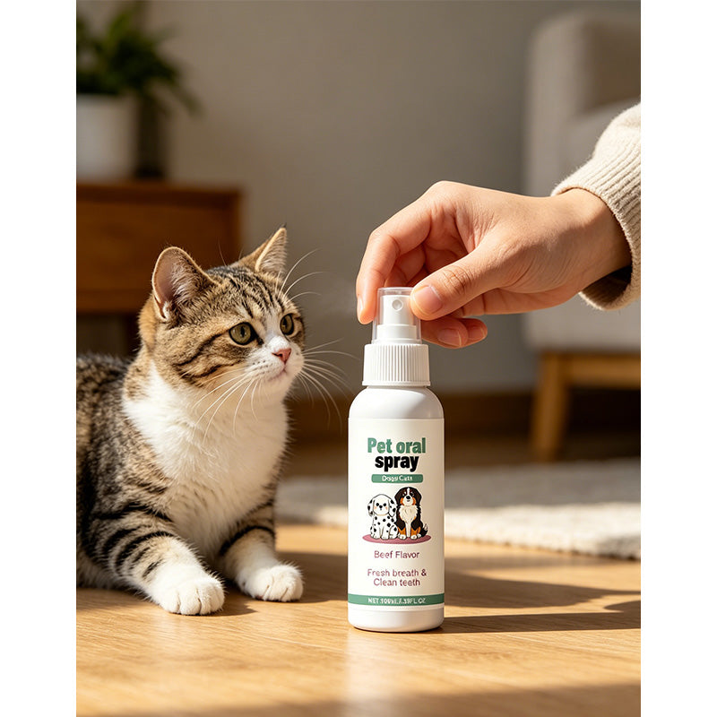 📢📢 Dernier jour – Prix spécial à 5,99 £ ! ‼️⏰🐶 Spray buccal doux pour animaux 🦷 | Haleine fraîche & anti-plaque 🐱