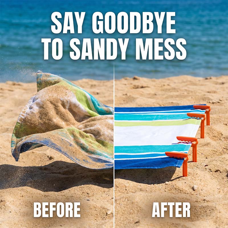 Pinces pour serviettes de plage anti-vent – Pour sable et herbe
