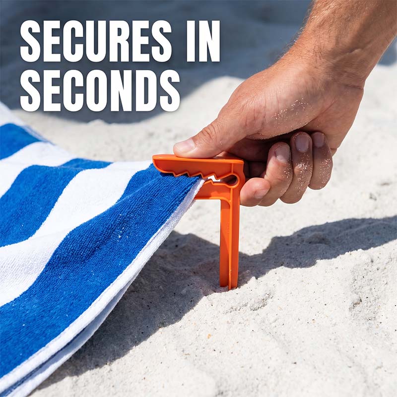 Pinces pour serviettes de plage anti-vent – Pour sable et herbe