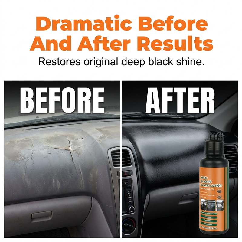 📢📢50 % de réduction !! 🚗✨Produit de polissage multifonctionnel noir pour les voitures en plastique🛡️