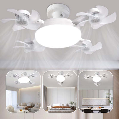 🌀 PROMO LIMITÉE 50% DE RÉDUCTION ! 💥 Ventilateur Plafond LED E27 – Silencieux, Télécommande, Pales Pliables ✨