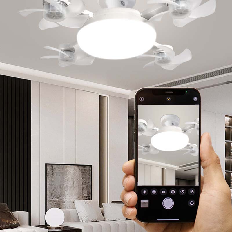 🌀 PROMO LIMITÉE 50% DE RÉDUCTION ! 💥 Ventilateur Plafond LED E27 – Silencieux, Télécommande, Pales Pliables ✨