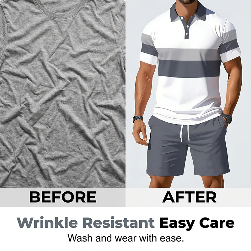 👕 53% DE RÉDUCTION ! ☀️ Ensemble 2 pièces pour homme (chemise et short) – Confortable, respirant et polyvalent – Idéal pour l'été, les loisirs ou les voyages – Style décontracté et frais 🩳✨