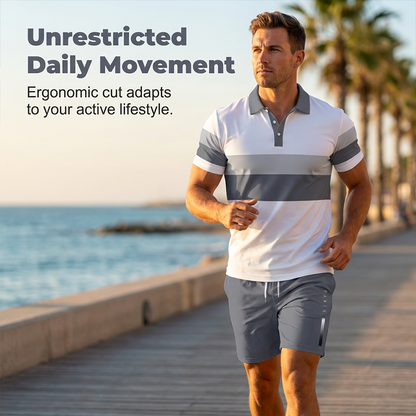 👕 53% DE RÉDUCTION ! ☀️ Ensemble 2 pièces pour homme (chemise et short) – Confortable, respirant et polyvalent – Idéal pour l'été, les loisirs ou les voyages – Style décontracté et frais 🩳✨
