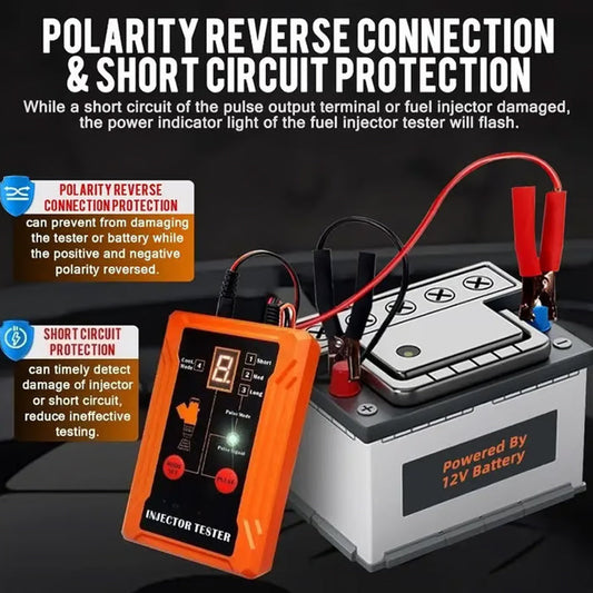 🔧 PROMO -50% ! ⏰ Testeur & Nettoyeur d'Injecteurs Professionnel 4 Modes – Impulsion Unique/Courte/Longue/Continue, 12V, LED, Diagnostic Précis · Garage & Bord de Route 🚗