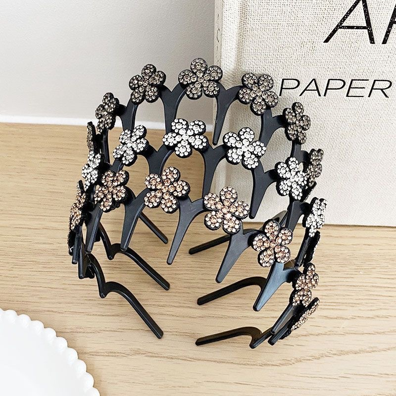 Ensemble de bandeaux ondulés en cristal - Accessoire de cheveux féminin, léger et antidérapant, orné de cristaux scintillants, idéal pour les mariages et le quotidien