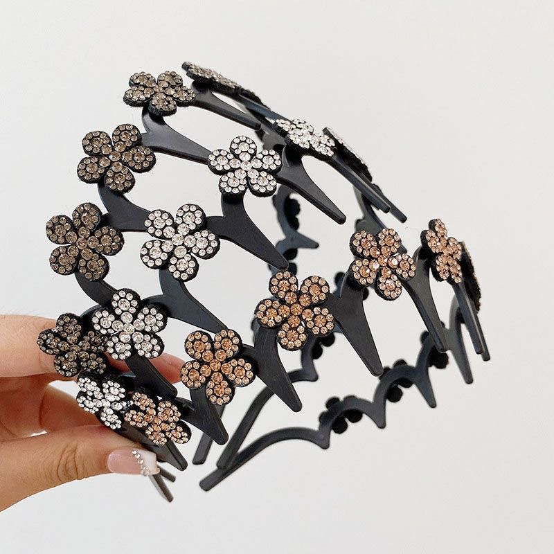 Ensemble de bandeaux ondulés en cristal - Accessoire de cheveux féminin, léger et antidérapant, orné de cristaux scintillants, idéal pour les mariages et le quotidien